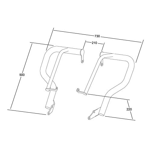 Craftride RH12-4 Sissy Bar Set with Crash Bar for Kawasaki Vulcan S & Vulcan Café 2015-2024 Models | Perfect for Long Rides, Passenger Comfort & Motorcycle Safety Accessories
