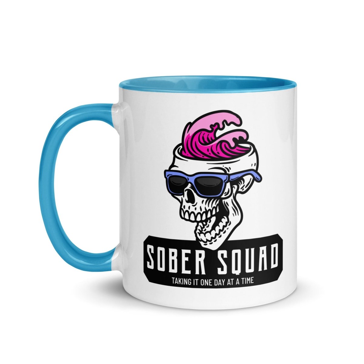 Sober Squad Skull Wave Coffee Mug - Gothic Design Ceramic Cup for Tea, Coffee & Hot Drinks - Perfect for Halloween, Home Decor & Office Use