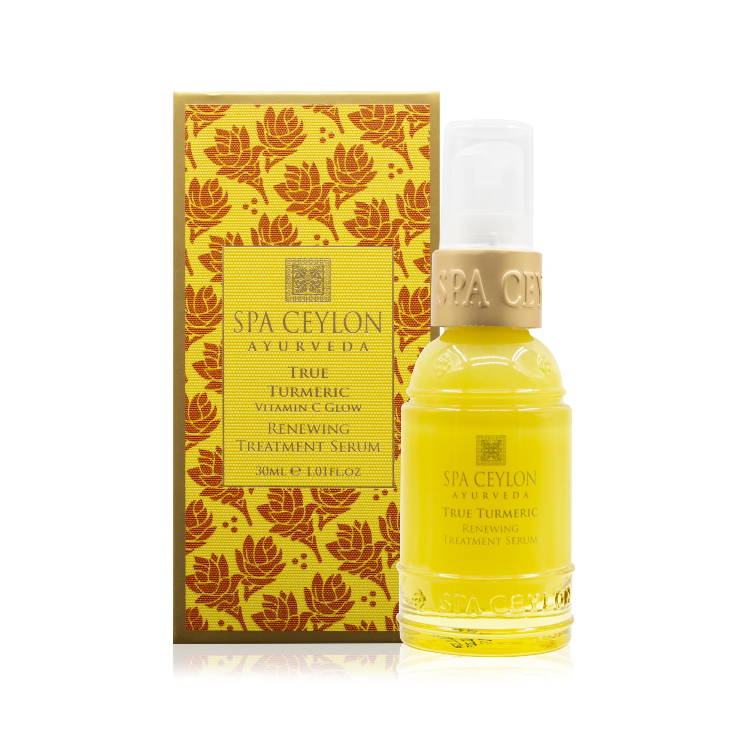 SPA CEYLON True Turmeric Vitamin C Glow Renewing Treatment Serum - Overnight Repair for Dull Skin, Natural Acne Treatment & Brightening Facial Serum | Best for Normal to Pigmented Skin | Use for Night Skincare Routine & Morning Glow Boost