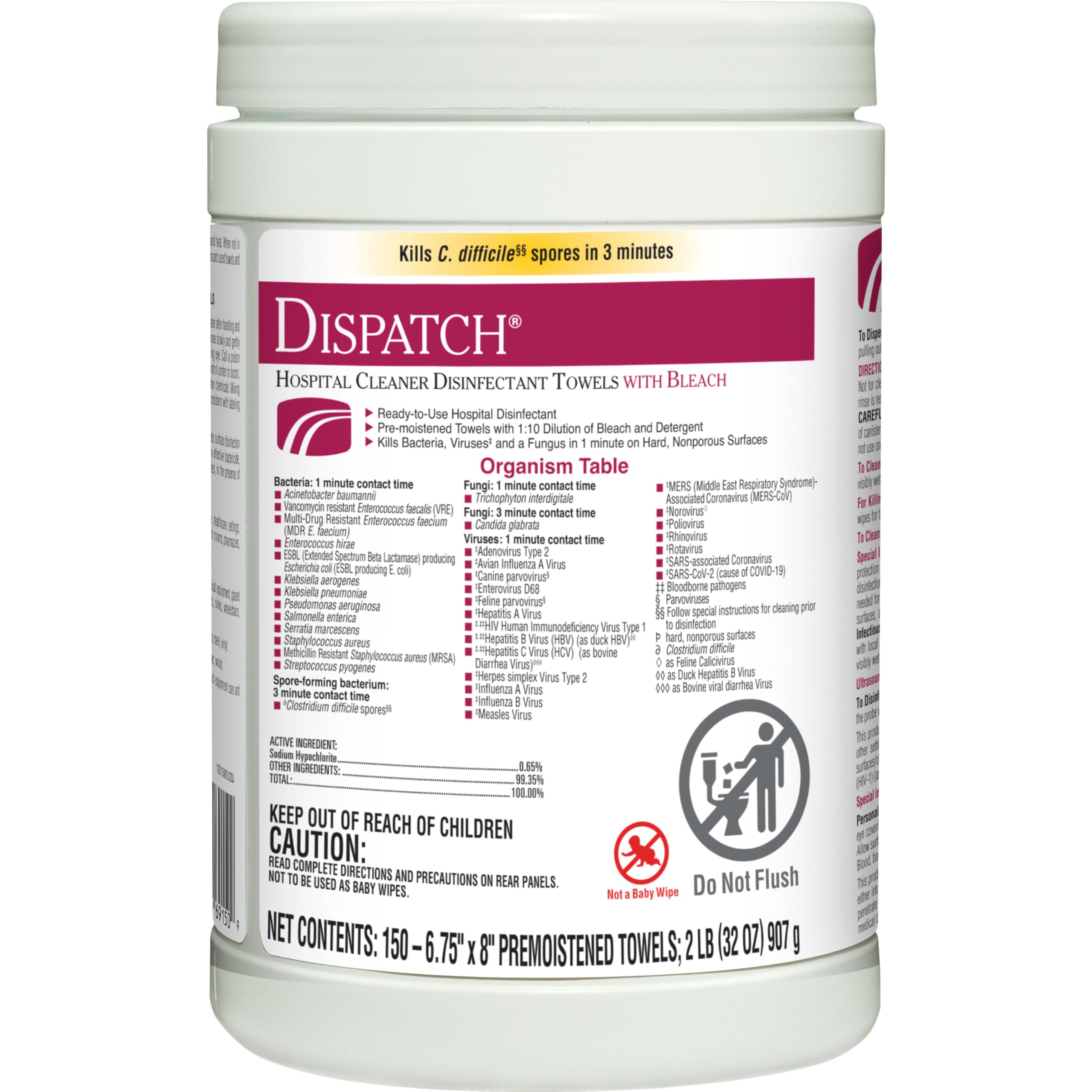 Clorox Disinfectant Wipes with Bleach - 150 Count (Pack of 6) | Hospital-Grade Cleaning Towels for Healthcare, Industrial & Home Use | Kills 99.9% Germs | Ideal for Sanitizing Surfaces, Medical Equipment & High-Touch Areas