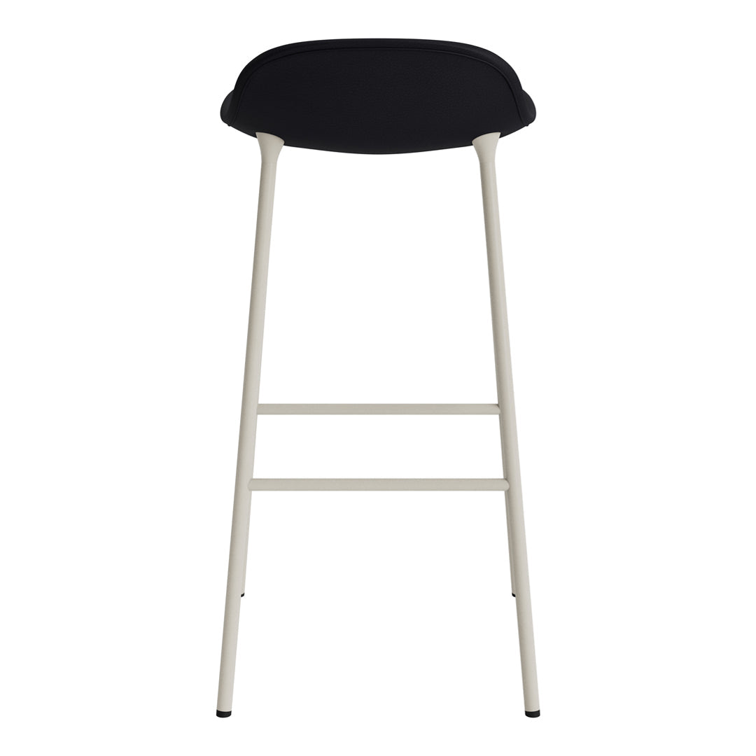 Modern Form Bar Stool with Metal Legs & Upholstered Seat - Perfect for Kitchen Islands, Home Bars & Commercial Use