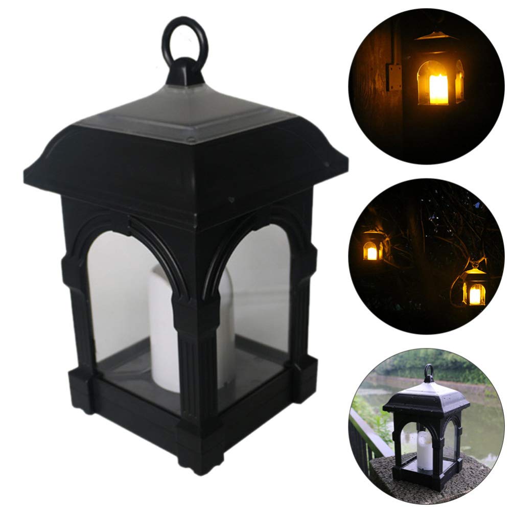 Solar Powered Hanging Lantern - Outdoor Garden Decor with Wind & Candle Effect, Waterproof LED Solar Light for Patio, Yard, Pathway & Camping (Set of 2) - Perfect for Backyard Parties, Wedding Decor & Romantic Ambiance