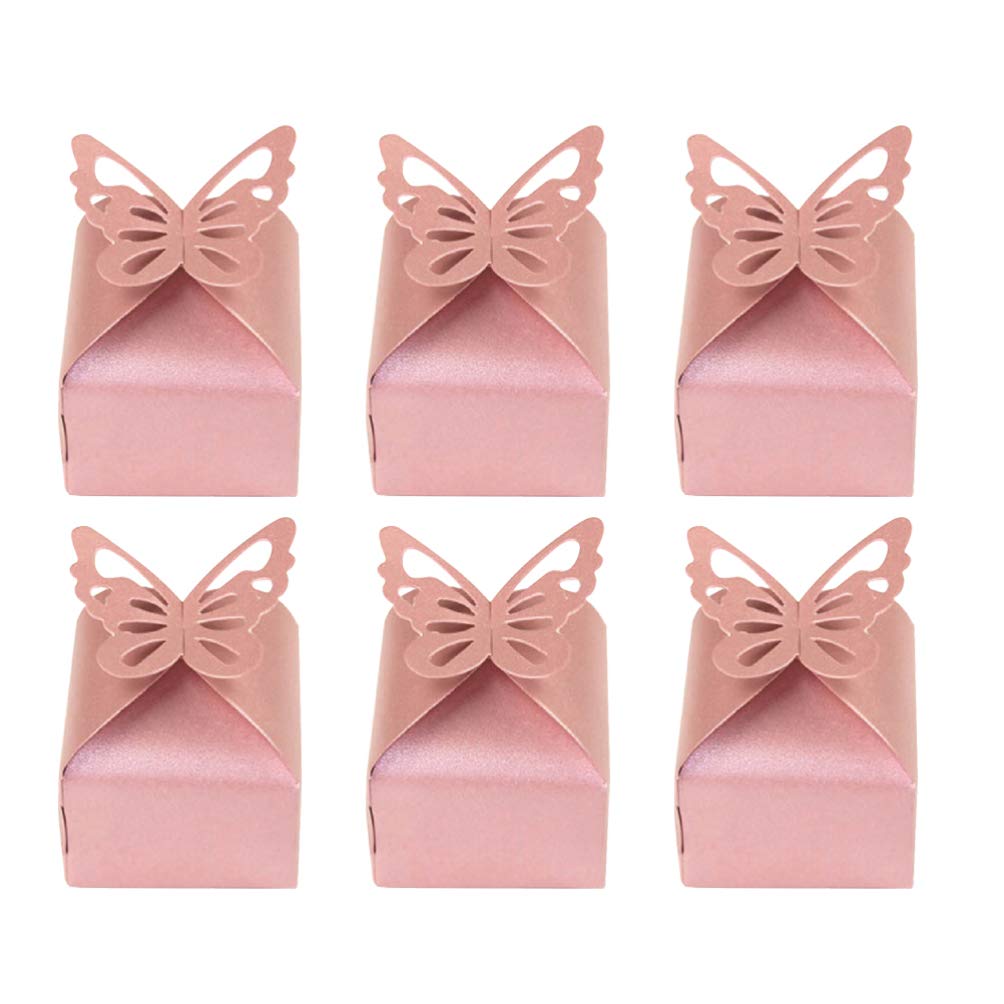 BESPORTBLE 50PCS Small Candy Favor Boxes for Christmas, Wedding, Anniversary & Birthday Parties - Elegant Treat Boxes for Wedding Favors, Baby Showers & Holiday Gifts