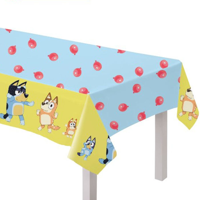 Bluey Themed Paper Table Cover for Kids Birthday Parties - Fun & Colorful Disposable Tablecloth for Party Decorations