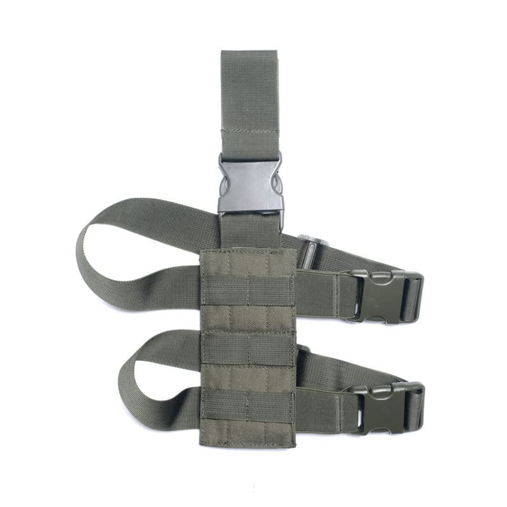 Tactical MOLLE Drop Leg Gun Holster - Universal Magazine Pouch & Thigh Rig Panel Adapter - Quick Release Hunting Gear for Outdoor Shooting, Airsoft & Military Training