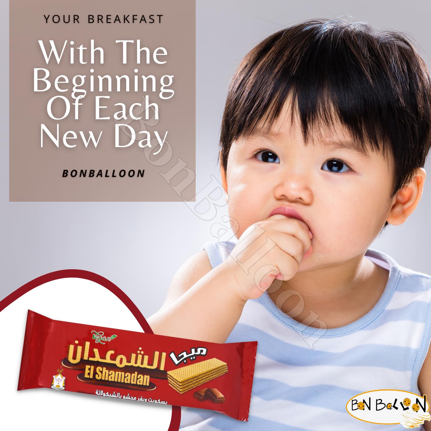 El Shamadan Chocolate Wafer Biscuits - Crispy Sweet Snack for Kids & Adults