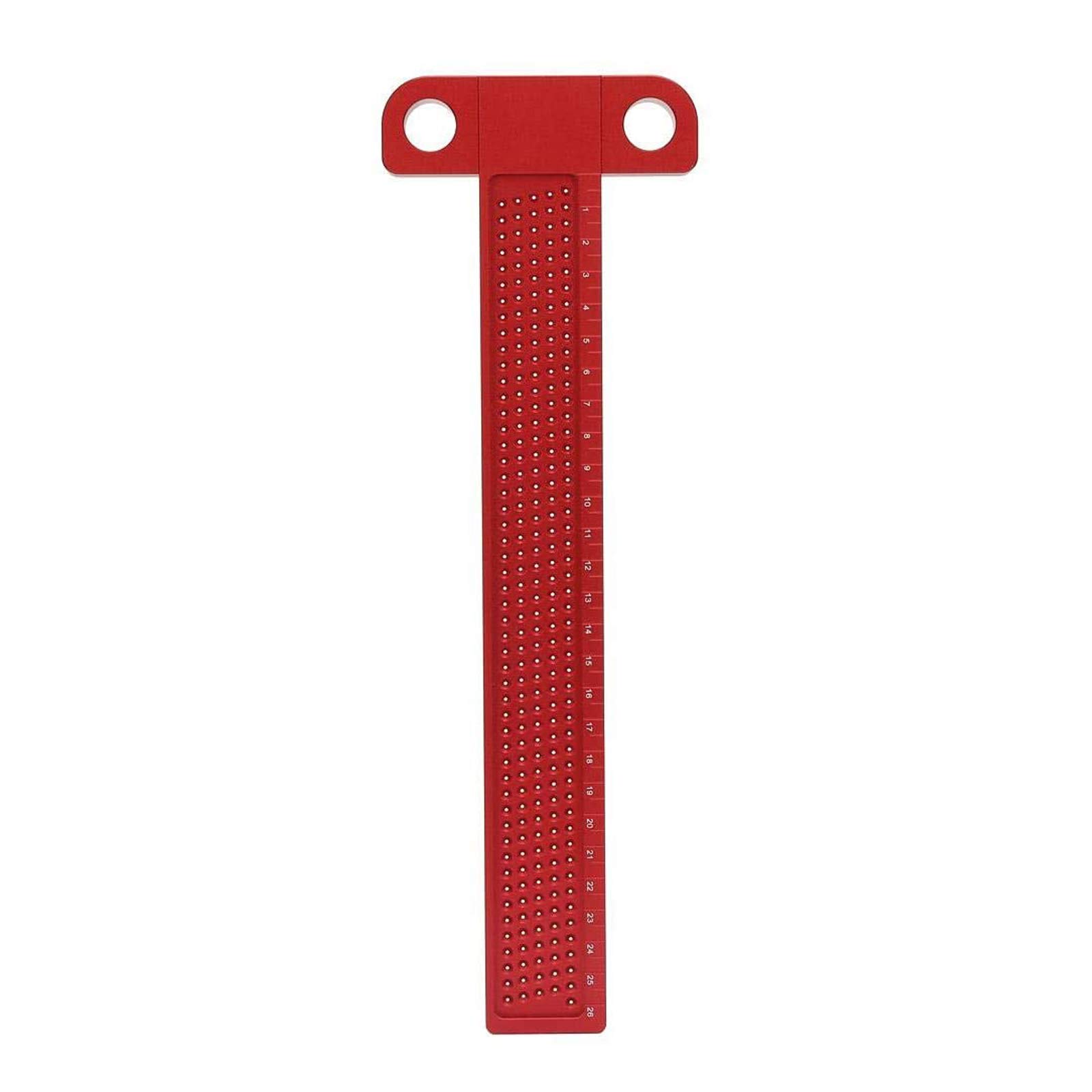 Premium Aluminum Alloy Woodworking Scriber - T-Type Ruler with Hole Positioning & Metric Measuring for Precision Carpentry | Perfect for Cabinet Making, Furniture Building & DIY Wood Projects