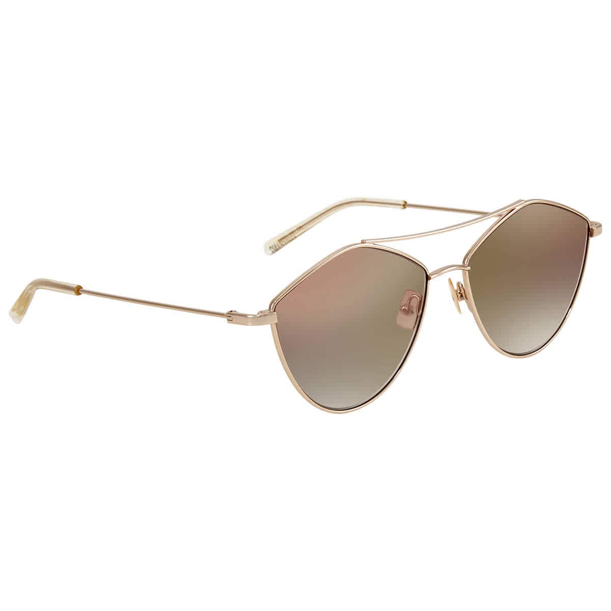 Vera Wang V 491 Gold Sunglasses for Women - Polarized UV Protection - Fashionable Luxury Aviator Style - Perfect for Beach, Driving & Outdoor Activities