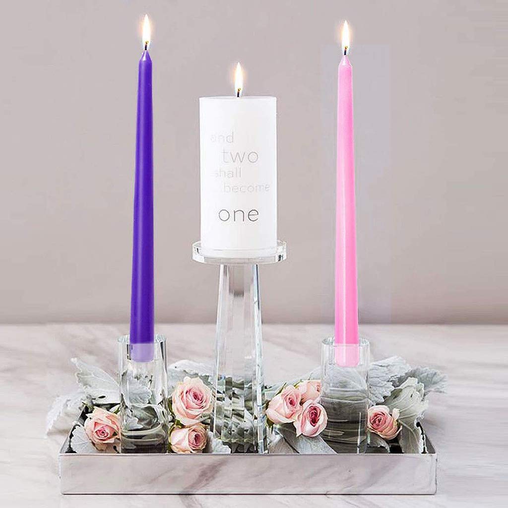 SOFEA Unscented Taper Candles - Set of 4 Long White Candles for Advent, Christmas, Church, Wedding & Home Decor - Perfect for Holiday Celebrations, Dinner Parties & Romantic Ambiance