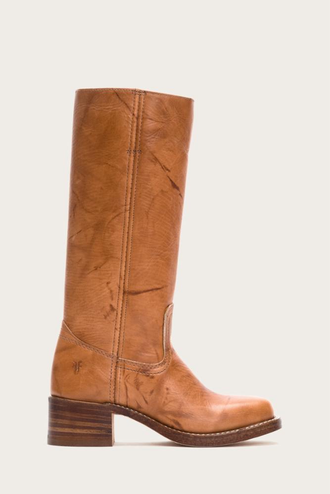 Frye Women's 77050 Leather Boots in Brown - Comfortable Mid-Calf Riding Boots for Women | Perfect for Casual Wear, Horseback Riding & Fall Fashion