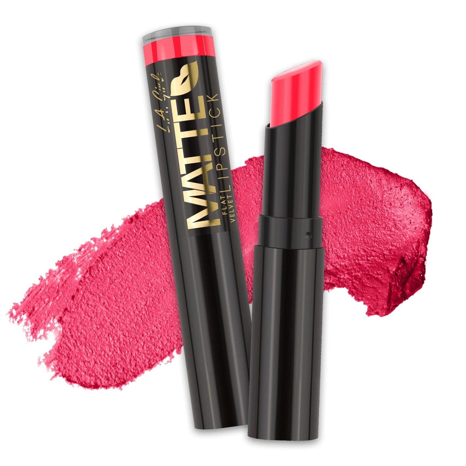 L.A. GIRL Matte Flat Velvet Lipstick - Hot Stuff Red Long Lasting Liquid Lipstick for Women, Perfect for Date Night & Special Occasions