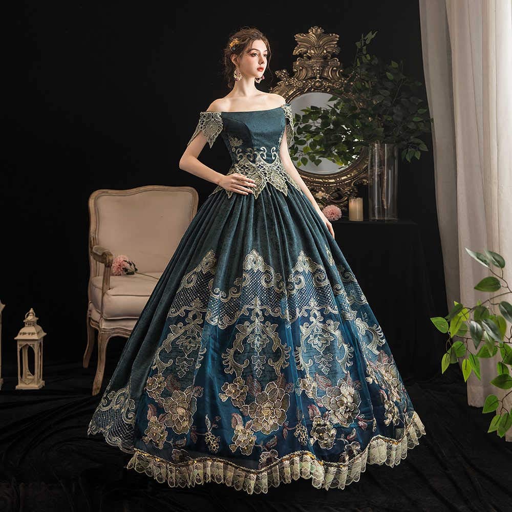 KEMAO Rococo Victorian Baroque Marie Antoinette Dress - Renaissance Period Ball Gown for Cosplay, Historical Reenactment & Themed Parties