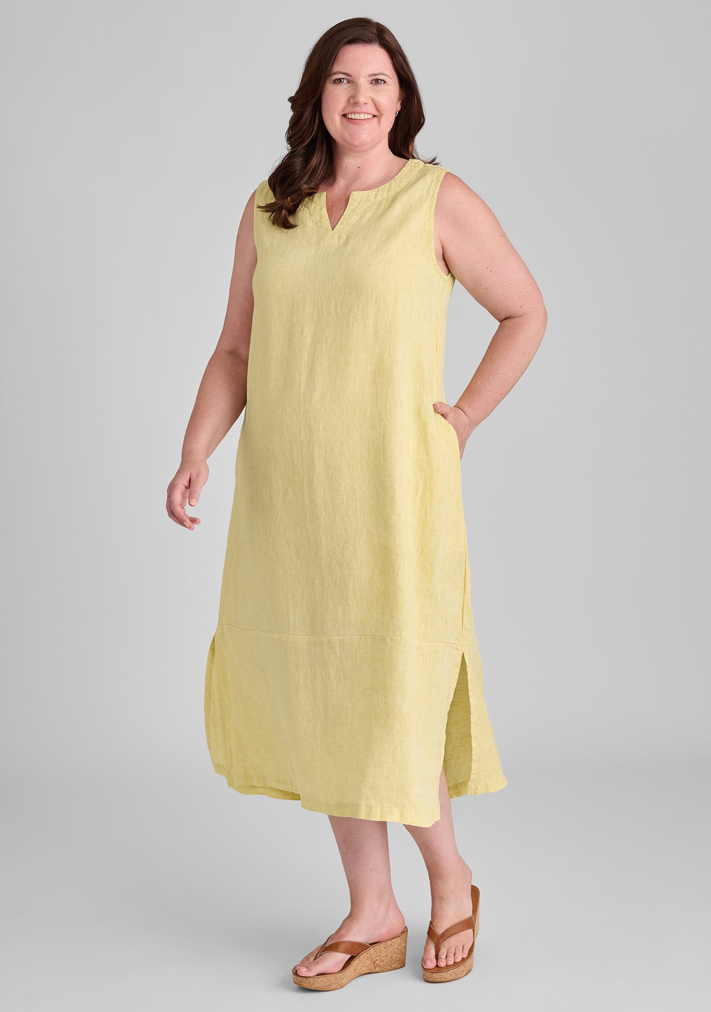 Tahira Linen Dress for Women | Breathable Summer Maxi Dress | Perfect for Beach Vacations, Weddings & Casual Outings
