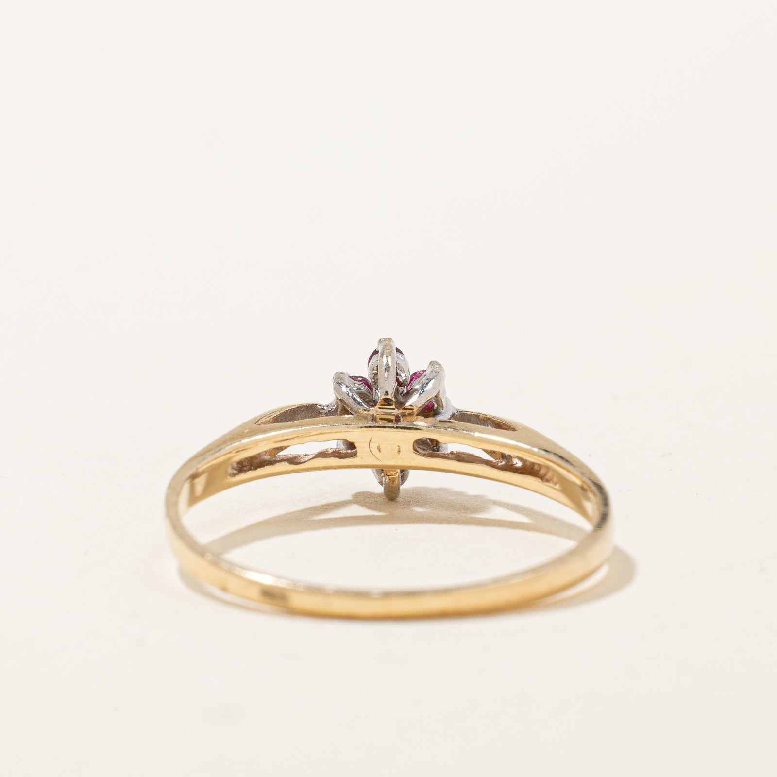 Exquisite Ruby & Diamond Floral Engagement Ring | 0.15ctw Natural Ruby & 0.01ct Diamond | Size 6.75 | Perfect for Wedding, Anniversary & Romantic Gift Giving