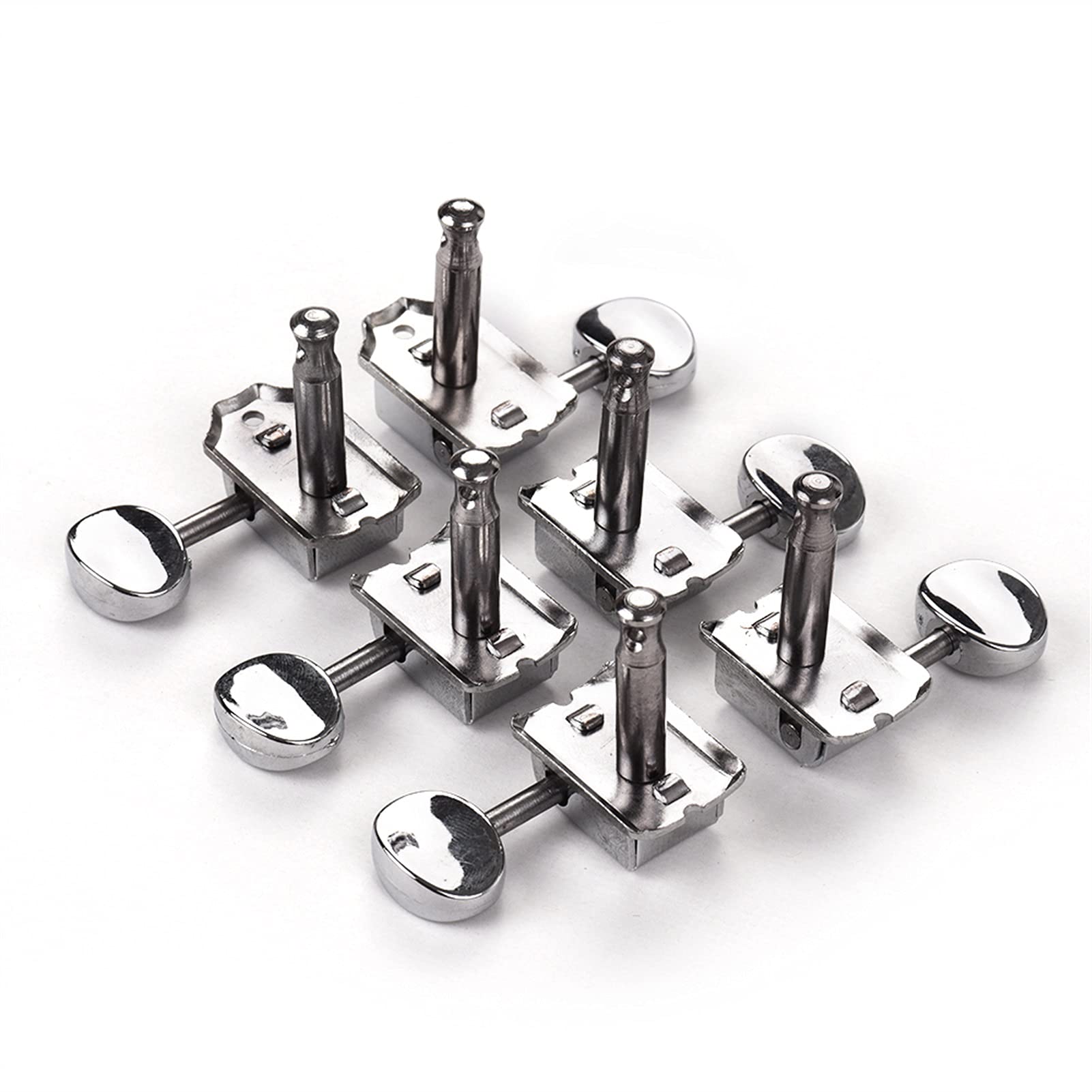 6-in-1 Semi-Closed Guitar Locking Tuners Set - Precision Tuning Pegs & Machine Heads for ST/Tele Electric Guitars - Perfect for Stage Performance & Studio Recording