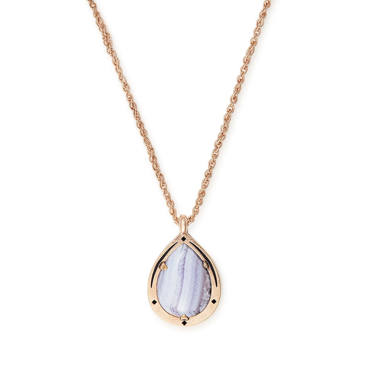 Blue Lace Agate Necklace for Women - Natural Stone Healing Crystal Jewelry - Perfect for Meditation, Yoga & Spiritual Gifts