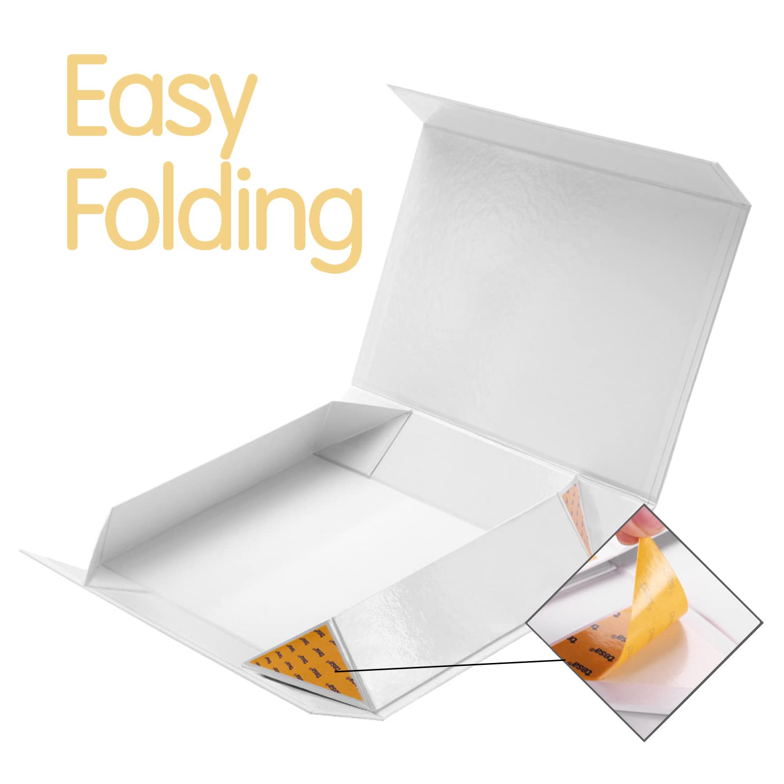 Premium White Magnetic Closure Gift Box 11x7.8x2.3 Inches - Elegant Shirt Packaging Box with Lid for Jewelry, Watches, Apparel & Luxury Gifts - Perfect for Birthdays, Weddings, Anniversaries & Corporate Gifting