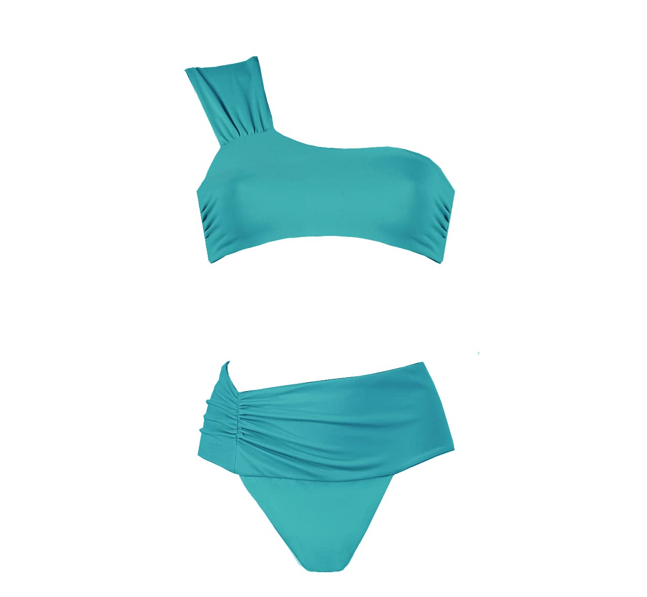 LE CHIAPPETTE Gorizia - One Shoulder Bikini Top for Women, Adjustable Straps, Unique Asymmetrical Design, Perfect for Beach, Pool, and Summer Vacations