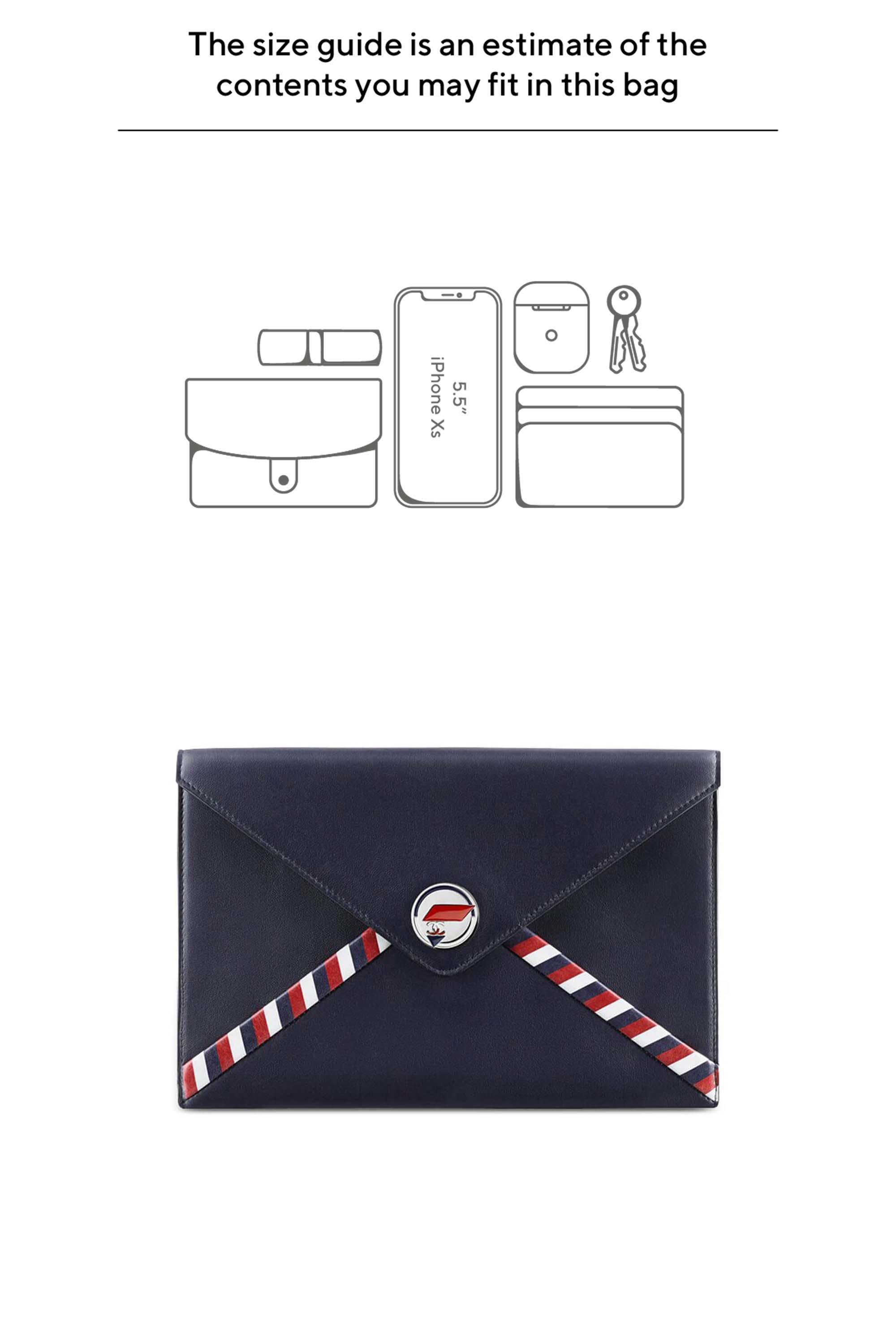 Stylish Blue Airline Envelope Clutch - Perfect for Travel, Work & Evening Events | Women's Fashion Handbag