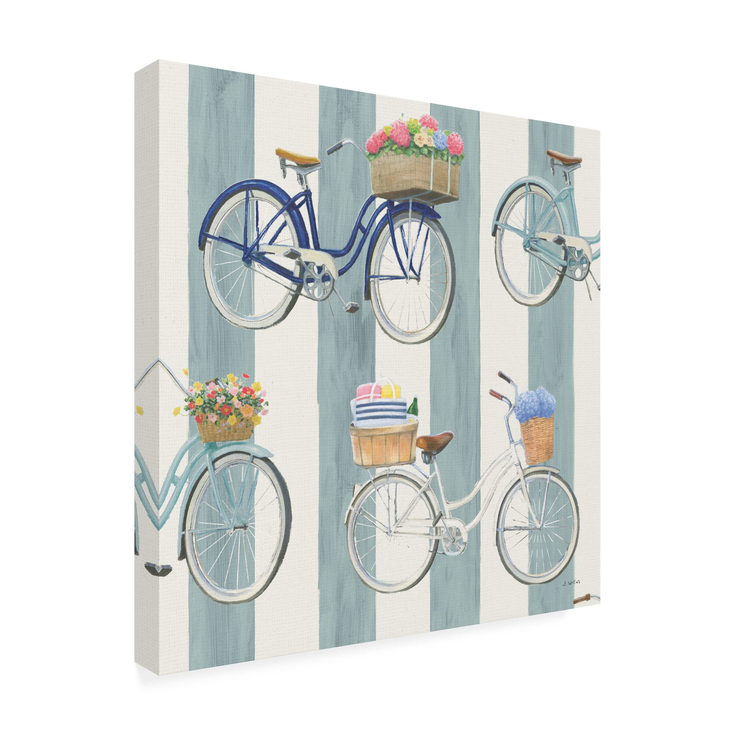 James Wiens 'Beach Time Pattern V' Canvas Wall Art Print - Coastal Decor for Living Room, Bedroom & Office - Trademark Fine Art Collection