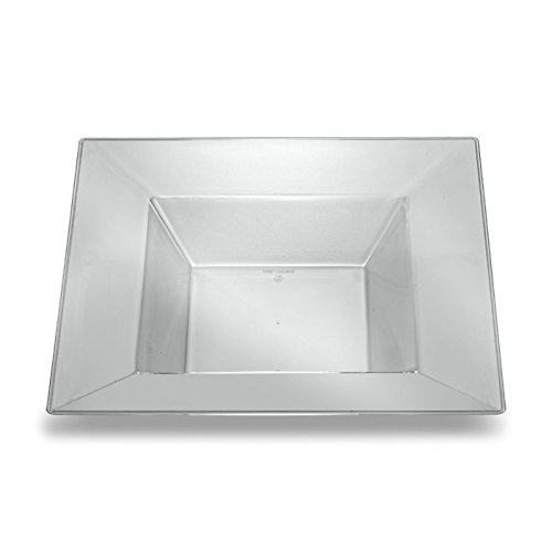 SB12C Clear 12oz Square Soup Bowls - Pack of 120 - Perfect for Restaurants, Catering & Home Dining - Durable Disposable Bowls for Soups, Salads & Desserts
