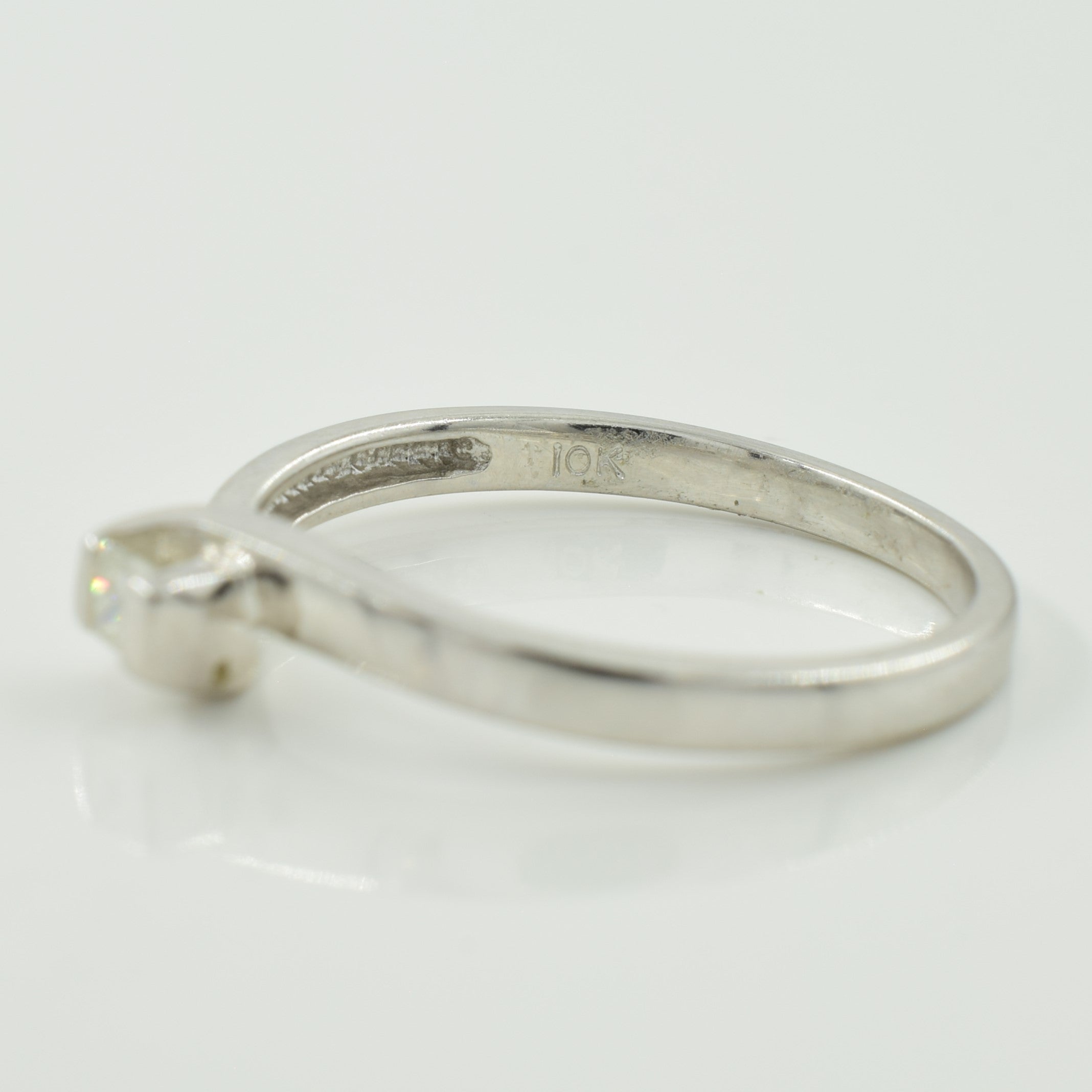 0.06ct Diamond Bypass Ring - Size 6.75 | Elegant 14K Gold Wedding Band for Women | Perfect for Engagement, Anniversary & Special Occasions