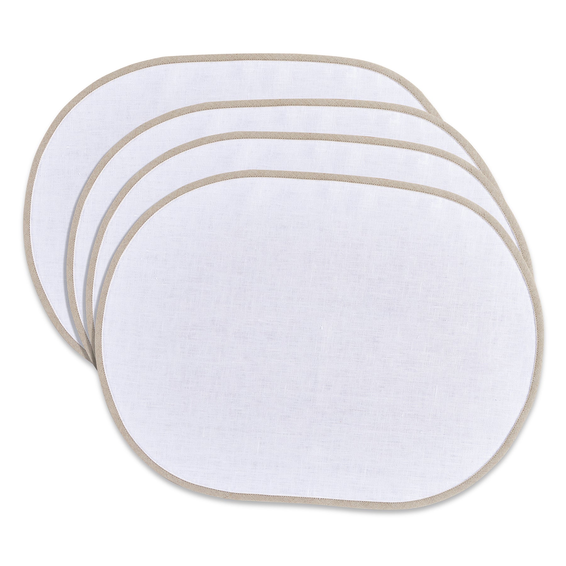 Chloe Oval Placemats Set of 4 - Elegant Table Mats for Dining Room, Kitchen, and Party Decor - Perfect for Thanksgiving, Christmas, and Everyday Use