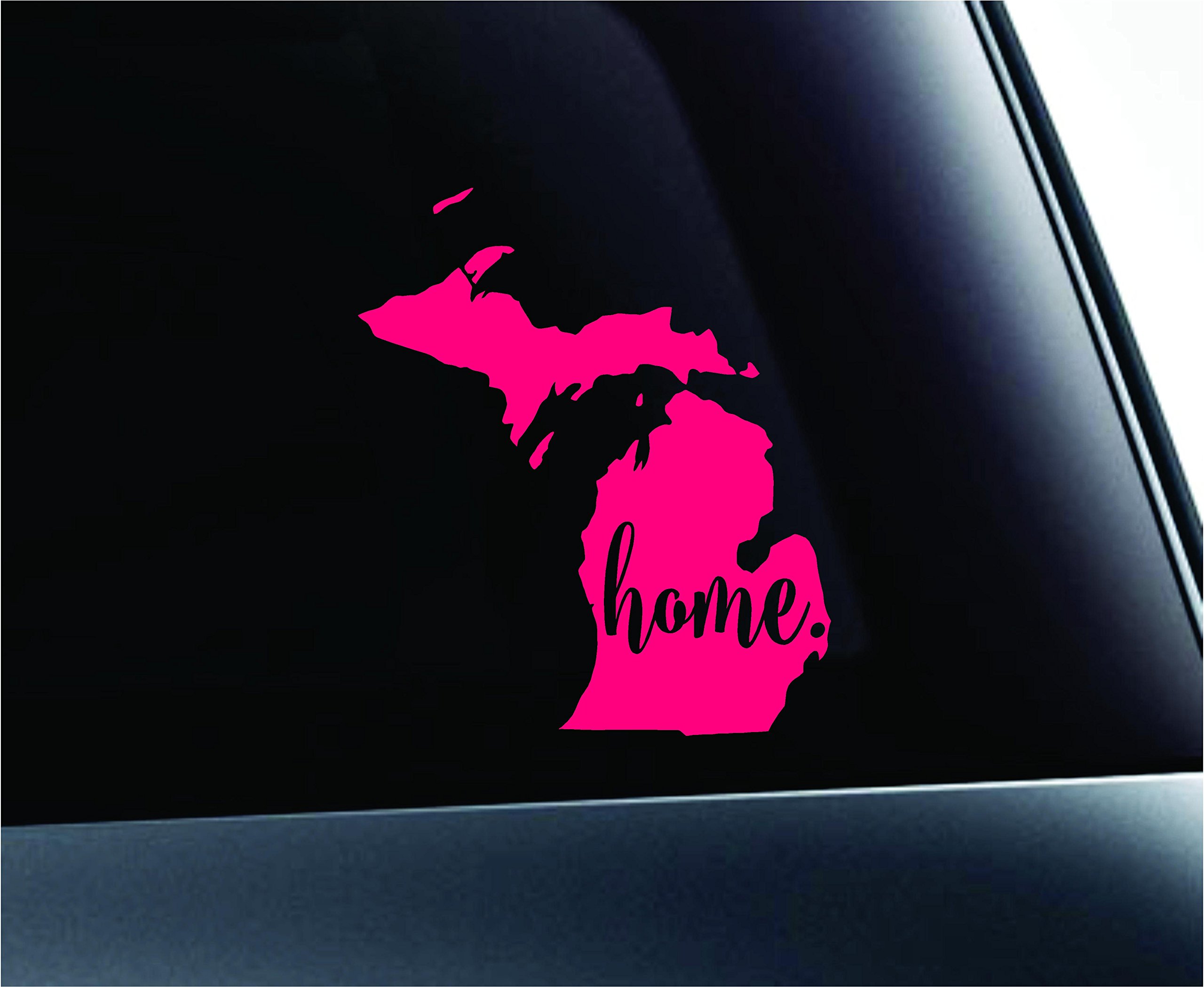 Michigan State Sticker Decal for Car, Laptop - Pink College Decor