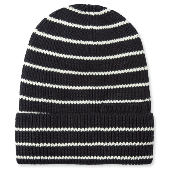 Tilley Organic Stripe Cotton Beanie Hat - Soft & Warm Winter Knit Cap for Men & Women - Perfect for Skiing, Hiking & Outdoor Activities