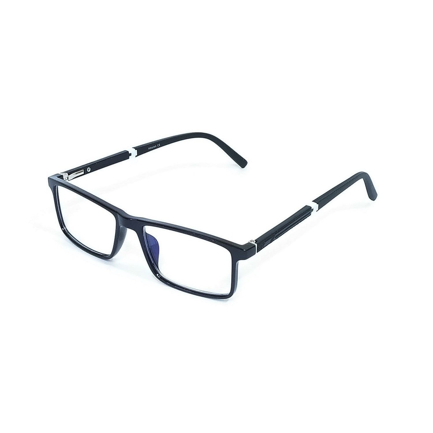Blue Light Blocking Rectangle Glasses for Men – Anti Eye Strain Computer Glasses Frame 66006 – Perfect for Office Work, Gaming & Screen Time