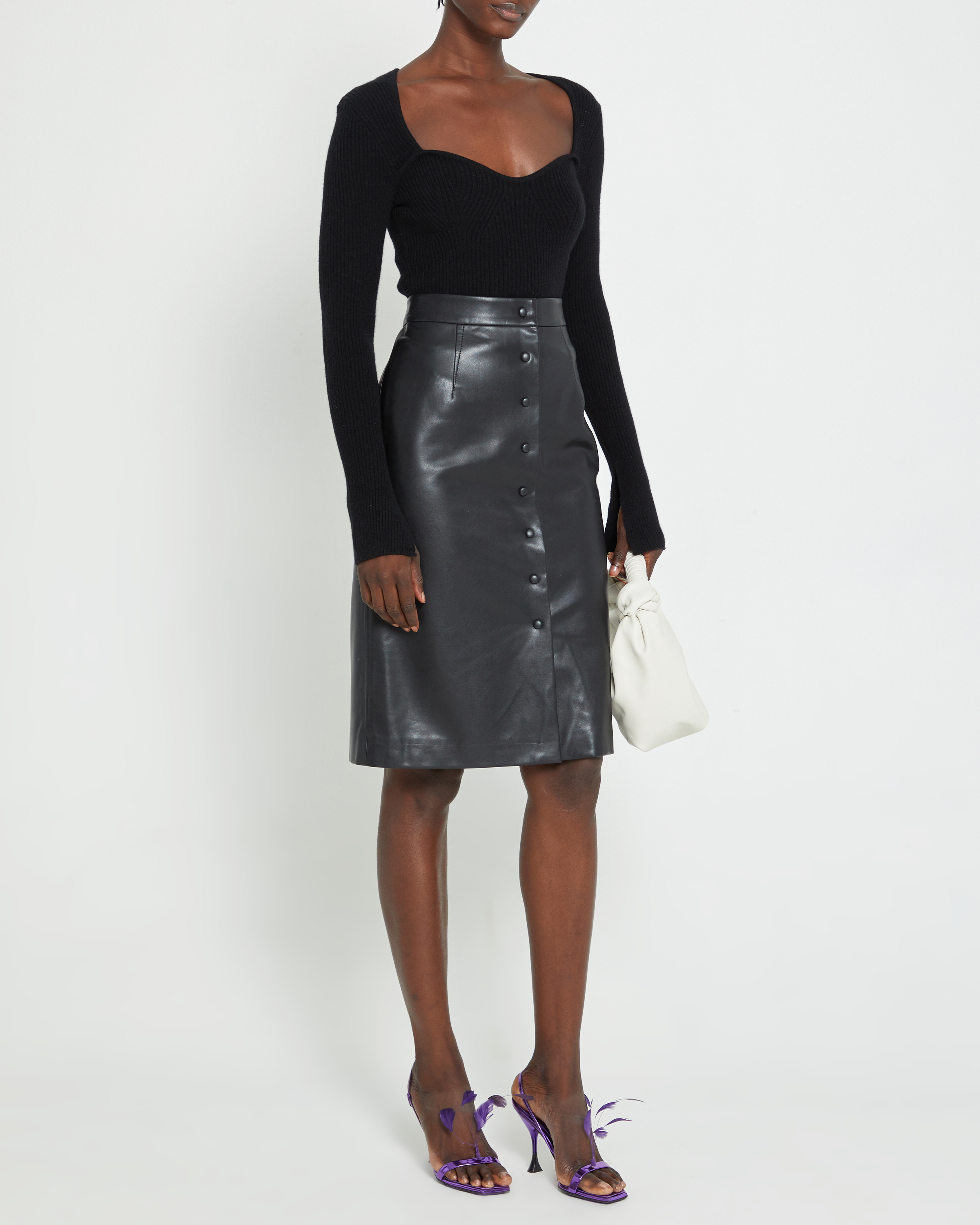 Stylish Mimi Vegan Leather Pencil Skirt for Women - Office Wear, Party Outfit & Business Casual Dress