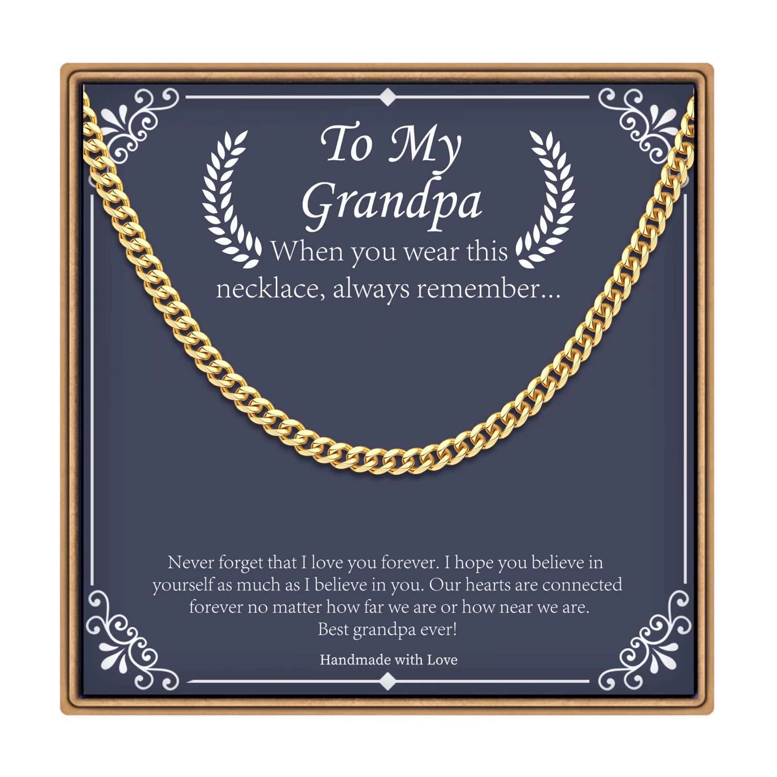 Chunky Cuban Link Chain for Men - Silver/Black/Gold Graduation Gifts for Him, Dad, Son, Grandpa | Perfect for Father's Day, Christmas & Special Occasions | Stylish Jewelry for Everyday Wear & Formal Events