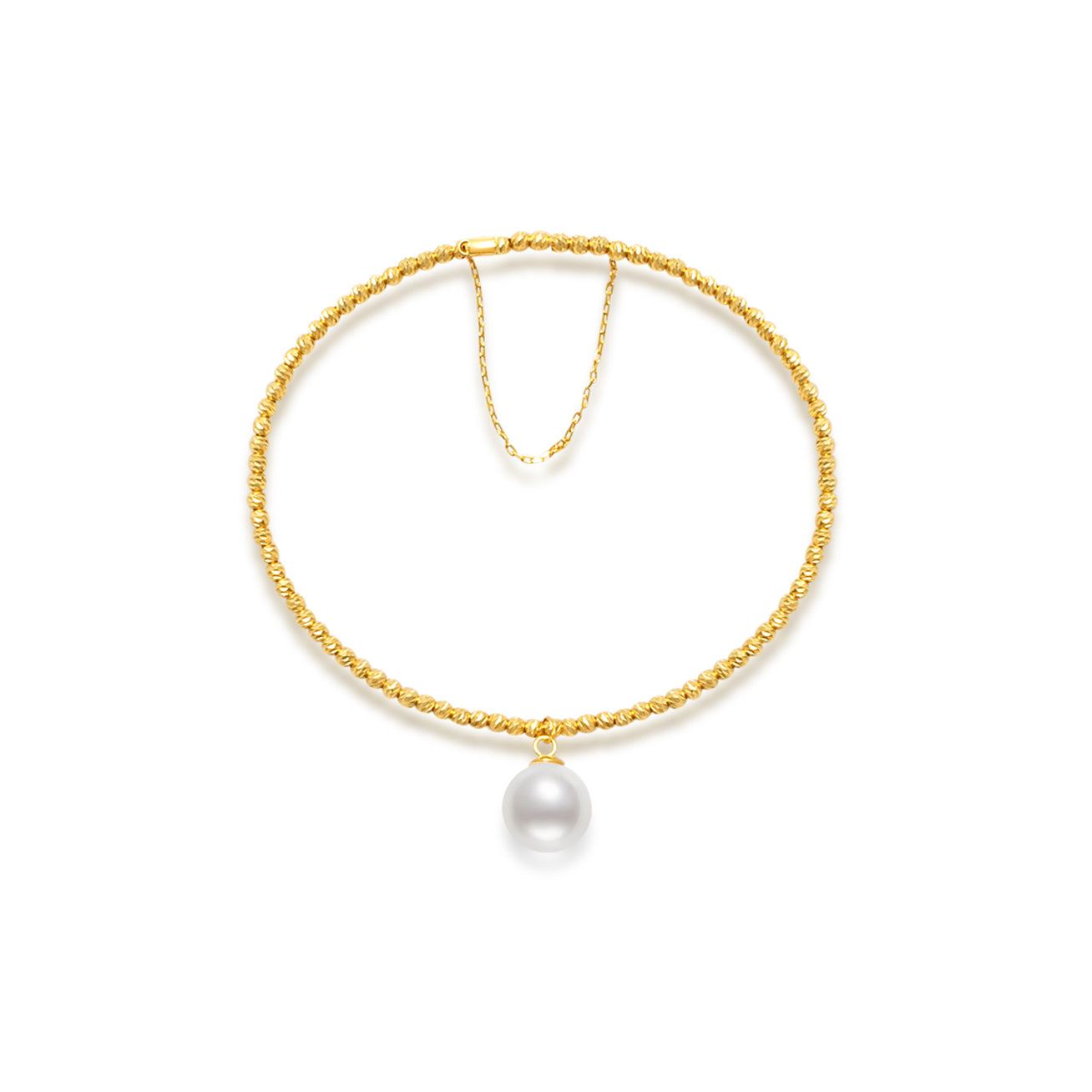 18K Solid Gold Freshwater Pearl Bracelet for Women - Elegant & Dainty Jewelry Gift (KB00015) | Perfect for Weddings, Anniversaries & Special Occasions