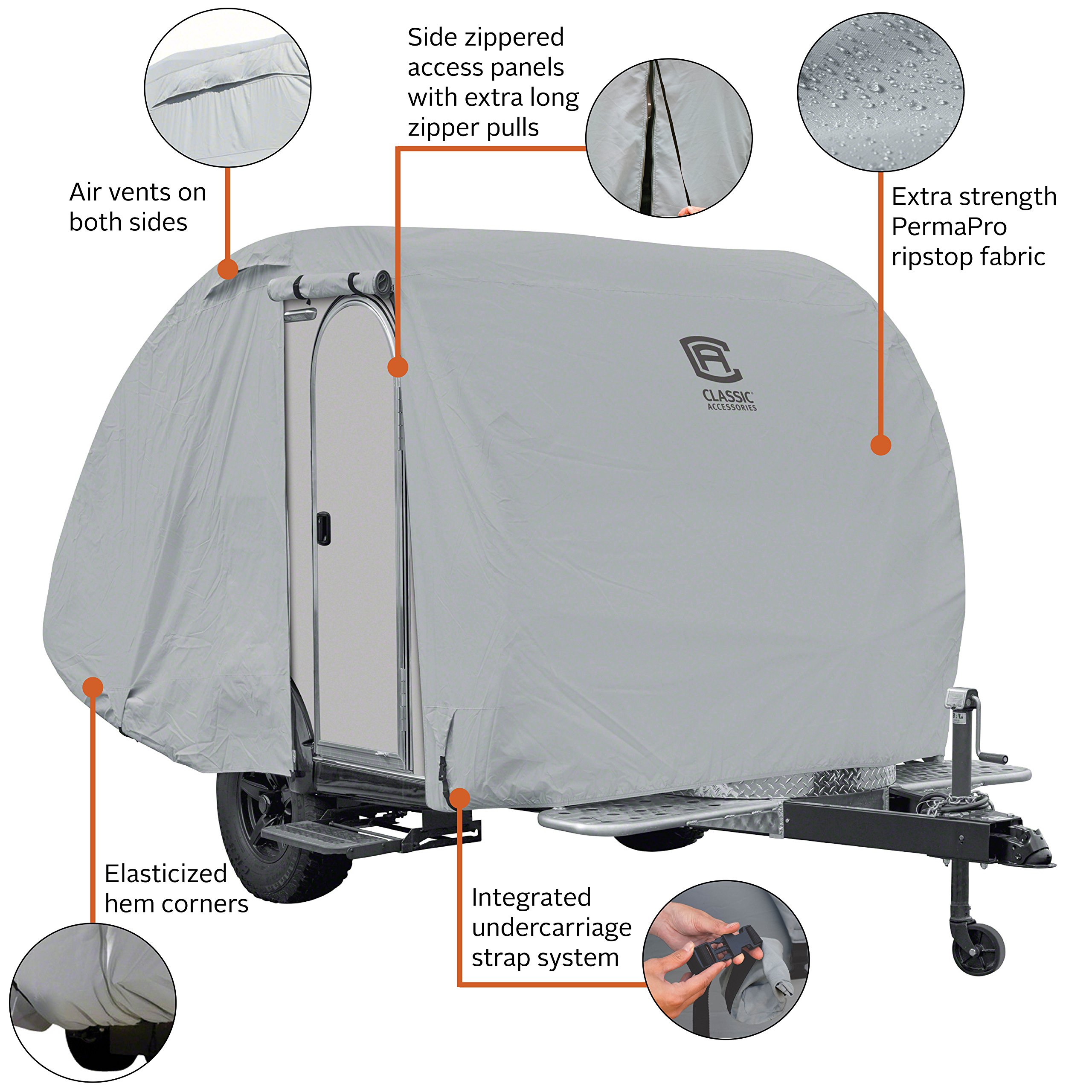 PermaPRO Teardrop Trailer Cover 8'-10'L - RV & Camper Protection for Travel