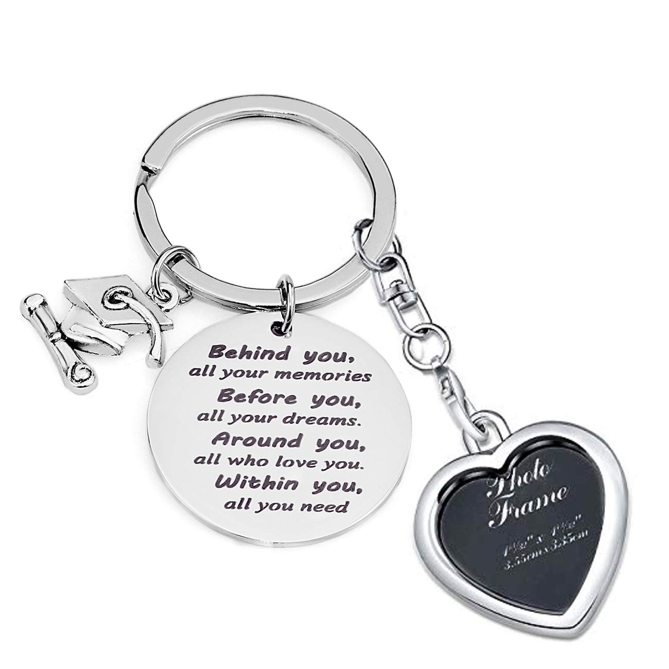 Gleamart Inspirational Graduation Keychain Gift for Women & Men - Perfect Graduation Gift for Her, Him, Friends & Family - Ideal for Commencement, College, University & Special Occasions