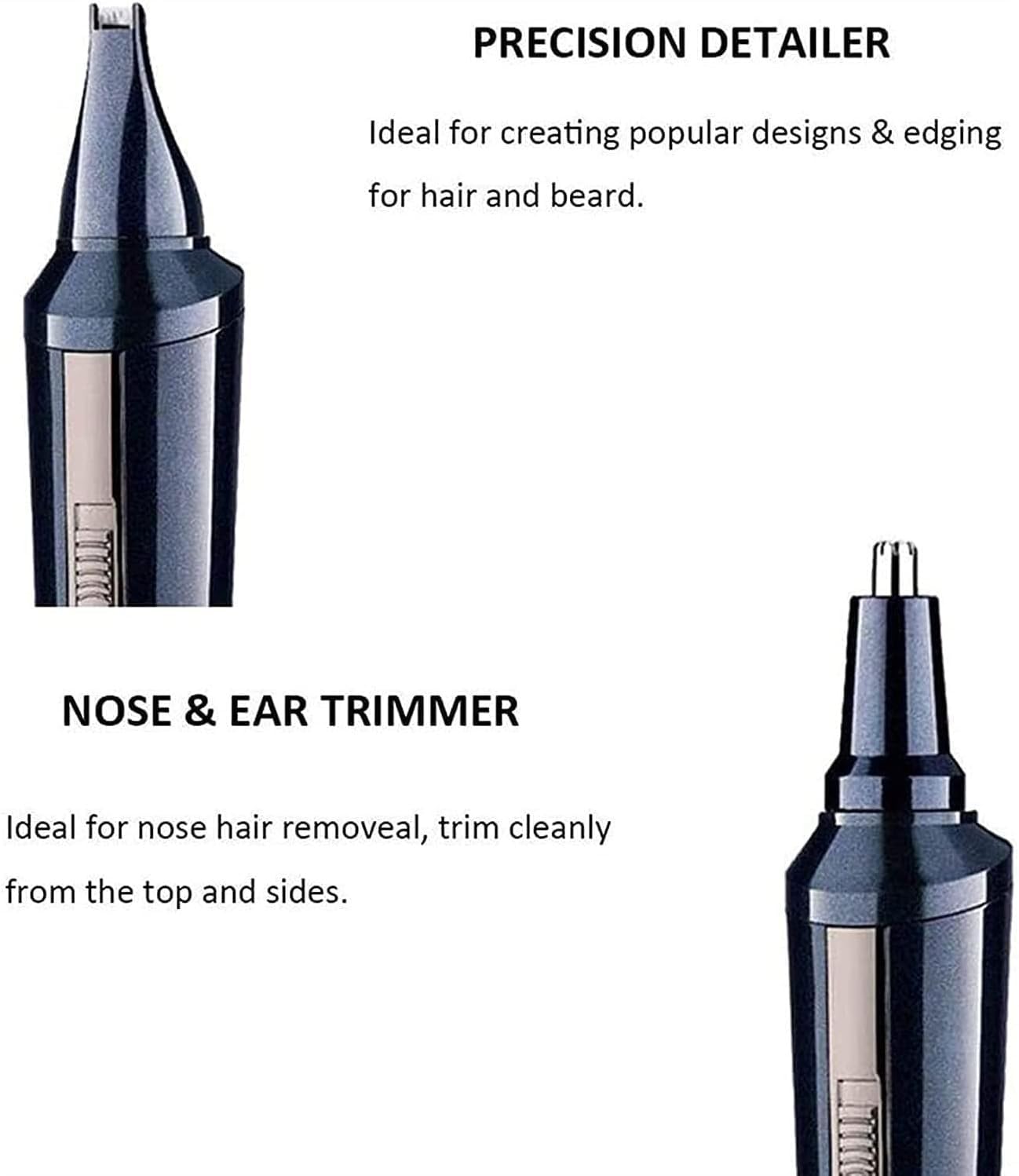 4-in-1 Electric Nose & Ear Hair Trimmer for Men - Waterproof Detachable Cutter Head with Easy Cleaning - Perfect for Travel, Grooming & Personal Care