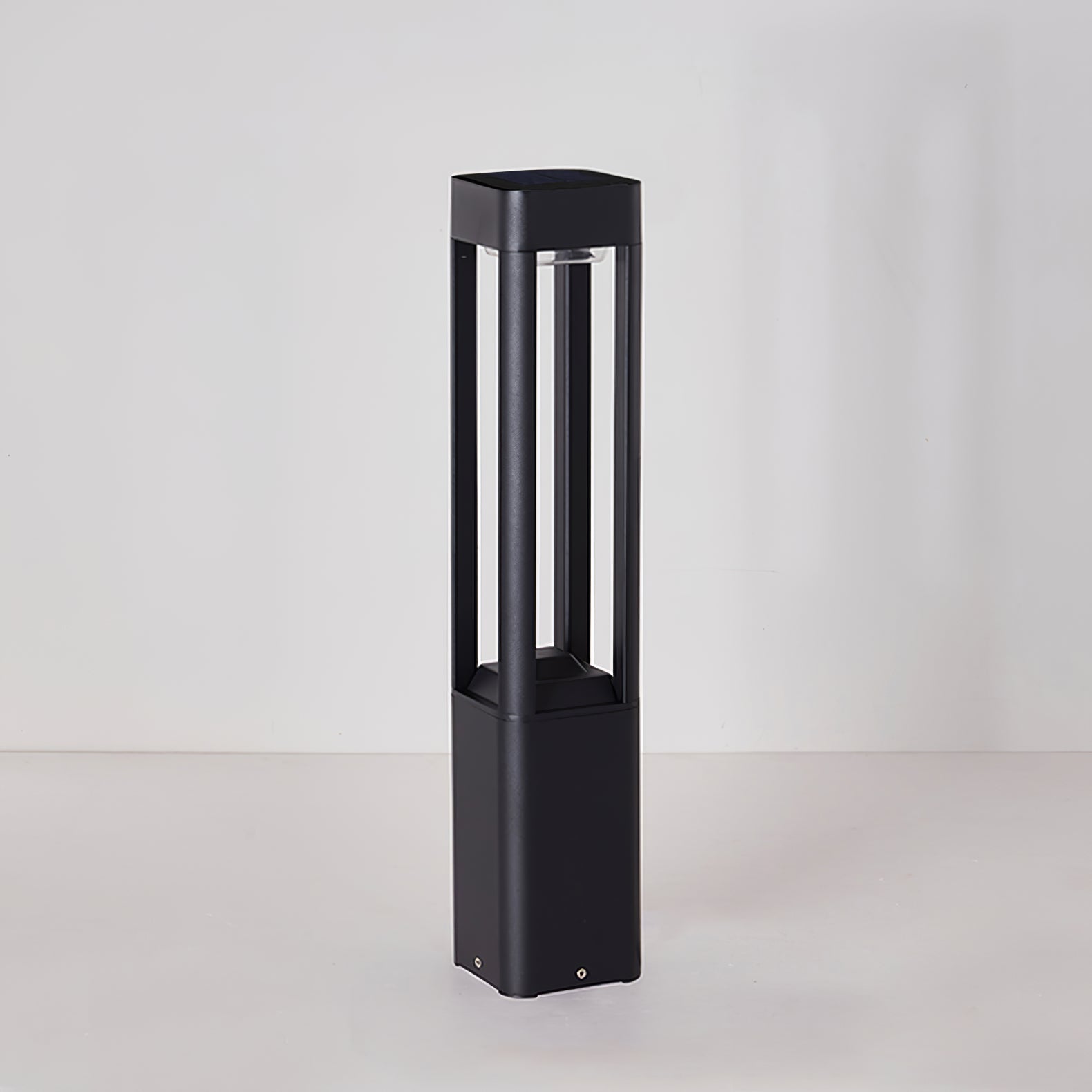 Modern Rectangular LED Garden Light - Outdoor Landscape Lighting for Pathways, Patios, and Gardens - Weatherproof Solar Powered Column Light for Home & Yard Decor