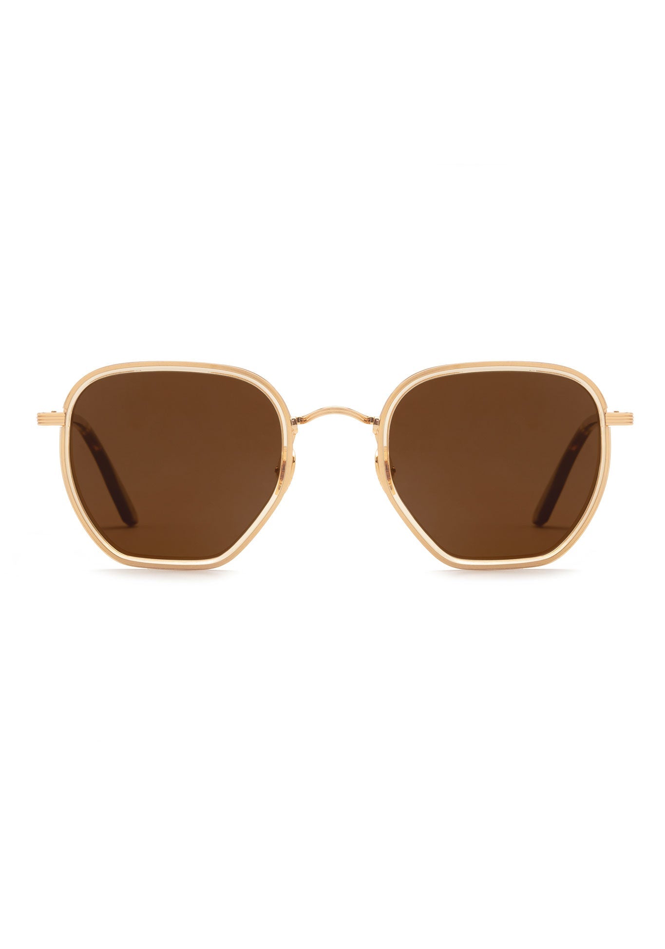 18K Titanium Champagne Tortoise Polarized Sunglasses - Luxury Fashion Eyewear for Men & Women - Perfect for Driving, Beach, and Outdoor Activities