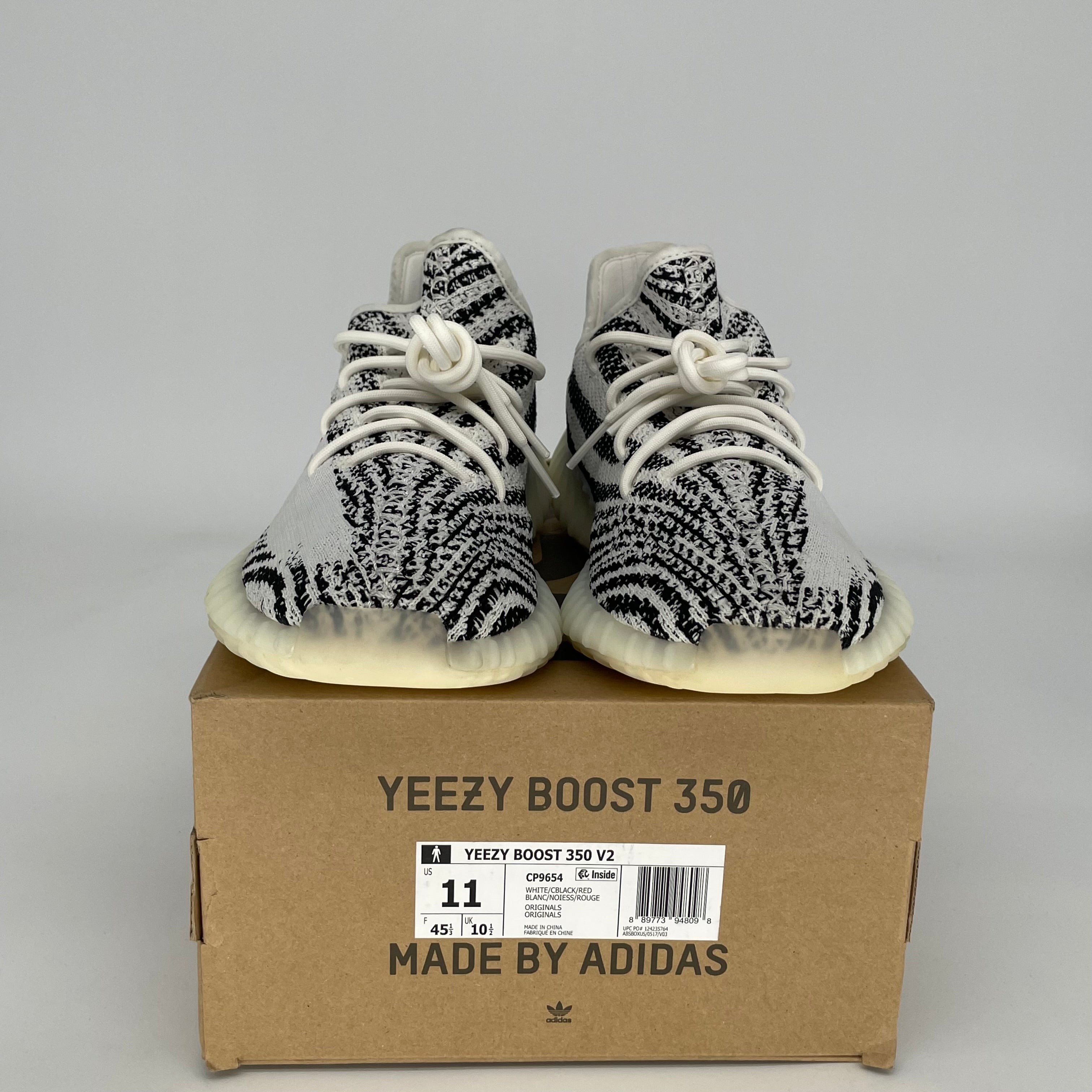 Adidas Yeezy Boost 350 V2 Zebra - Men's Running Shoes Size 11 | CP9654 | Comfortable Sneakers for Casual Wear, Gym & Street Fashion