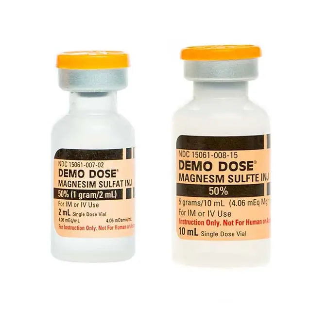 Simulated Magnesium Sulfate 50% Vial for Medical Training - Practice IV Injection & Emergency Scenario Simulation