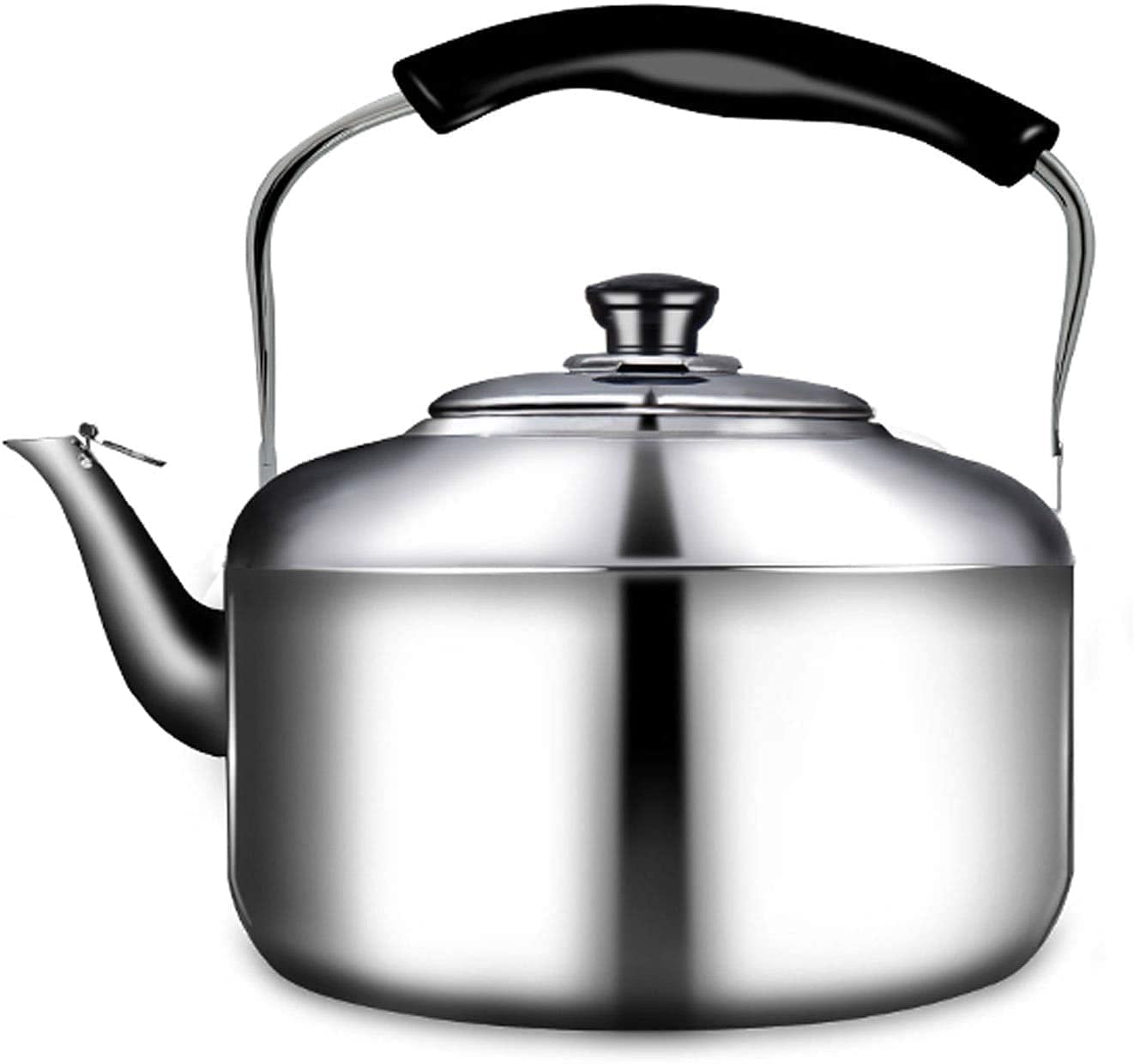 QHYTL Stainless Steel Whistling Tea Kettle - 2.5L Large Capacity Stovetop Teapot with Heat-Resistant Handle & Loud Whistle - Perfect for Home, Office, and Camping Use