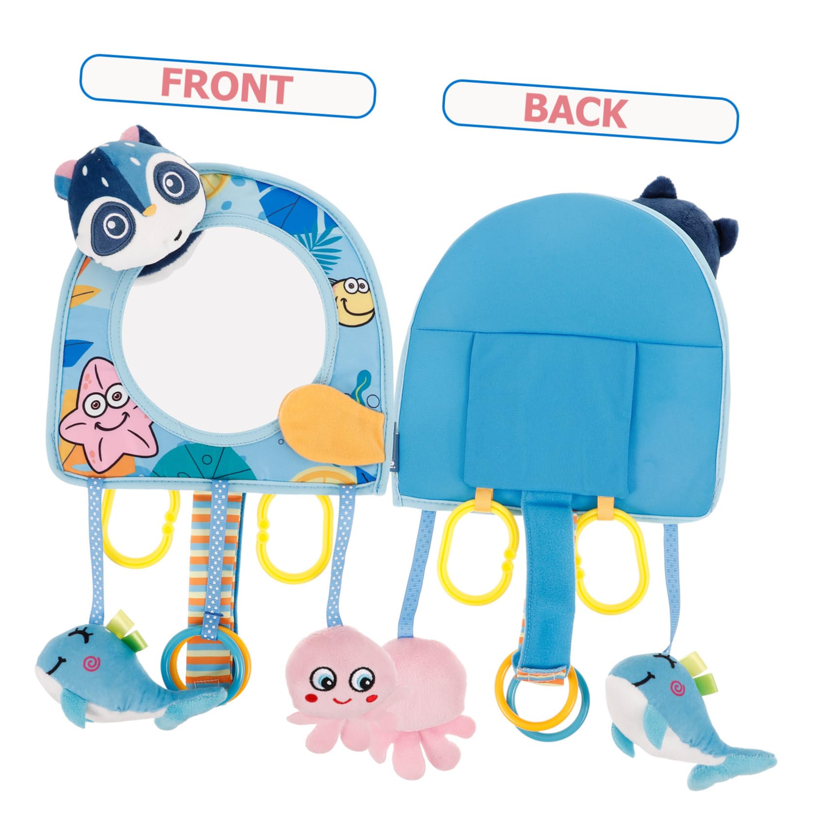 **iFundom Baby Car Seat Mirror - Safe Shatterproof Backseat & Stroller Observation Mirror for Infants & Toddlers - Perfect for Road Trips & Daily Walks**