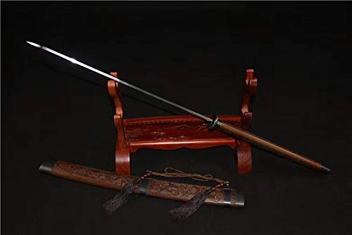 1095 Carbon Steel Forged Chinese Kang Xi Bao Dao Sword with Rosewood Handle - Authentic Traditional Blade for Martial Arts, Collectors & Home Display