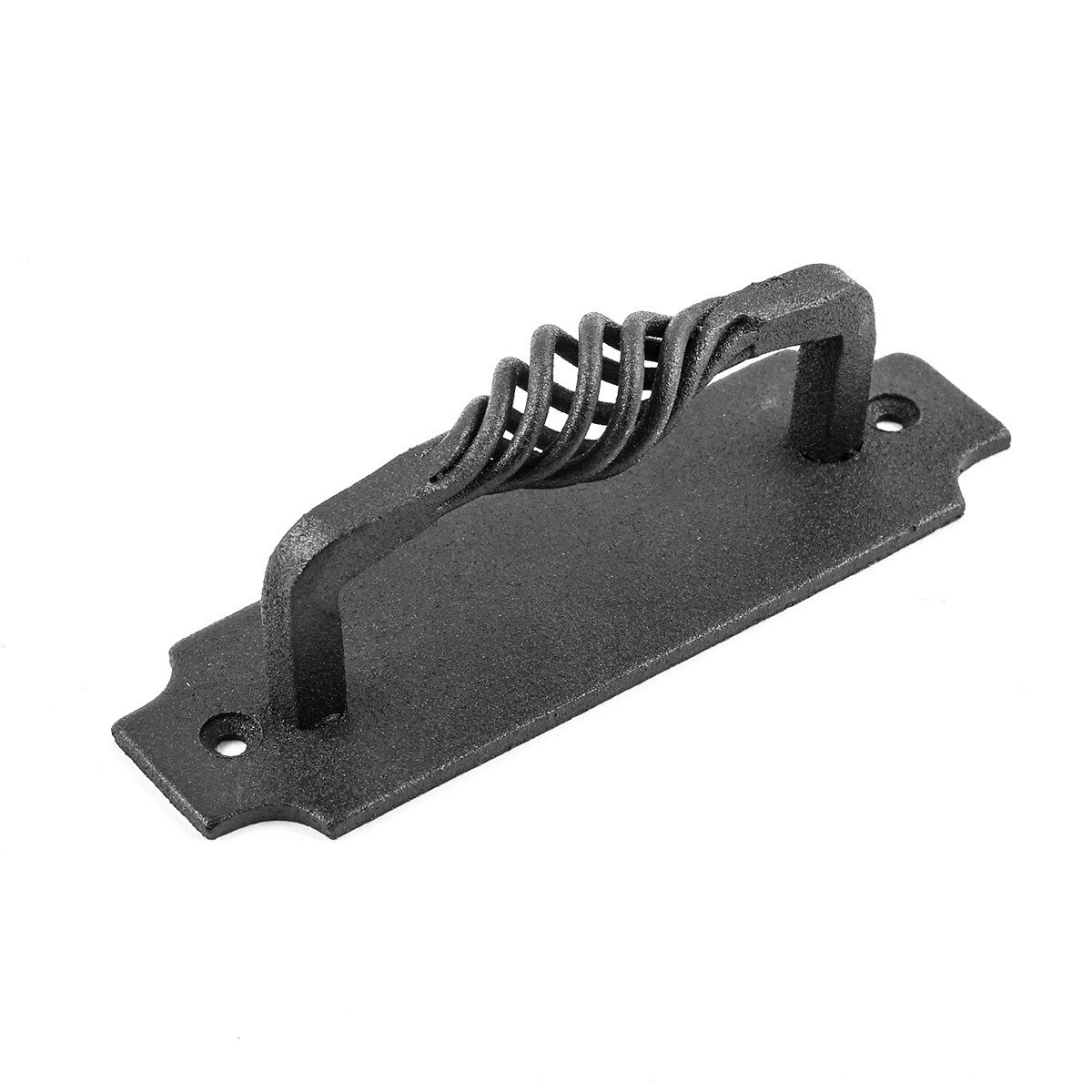 Antique Colonial Birdcage Style Black Wrought Iron Cabinet Handles - 5.24 Inch Drawer & Dresser Pull Handles with Mounting Hardware (Pack of 10) - Perfect for Vintage Kitchen Cabinets, Bathroom Vanities and Furniture Restoration Projects