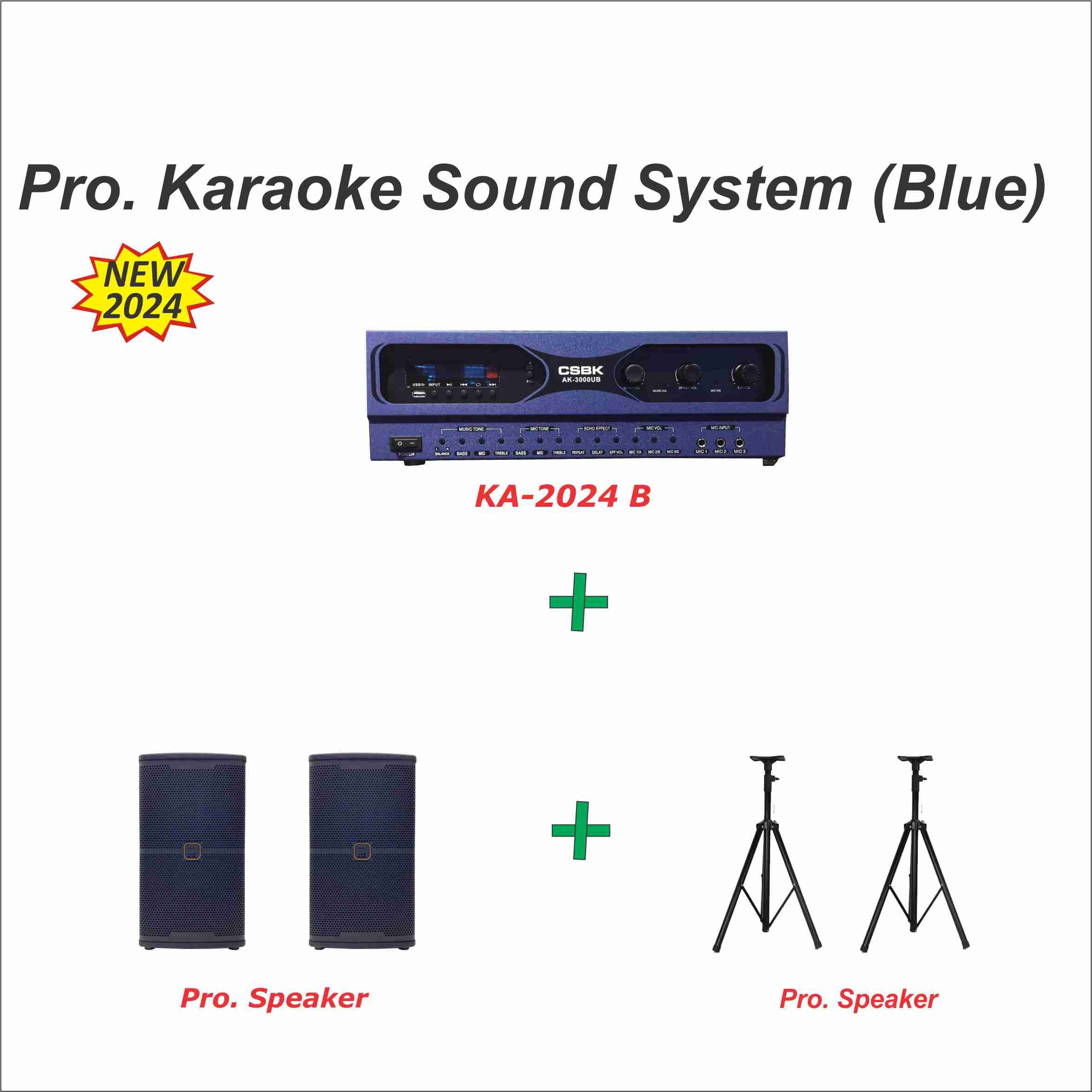 Professional Karaoke Sound System with Bluetooth - High-Quality Portable Speaker for Home Parties, Singing Practice & Outdoor Events (Blue)