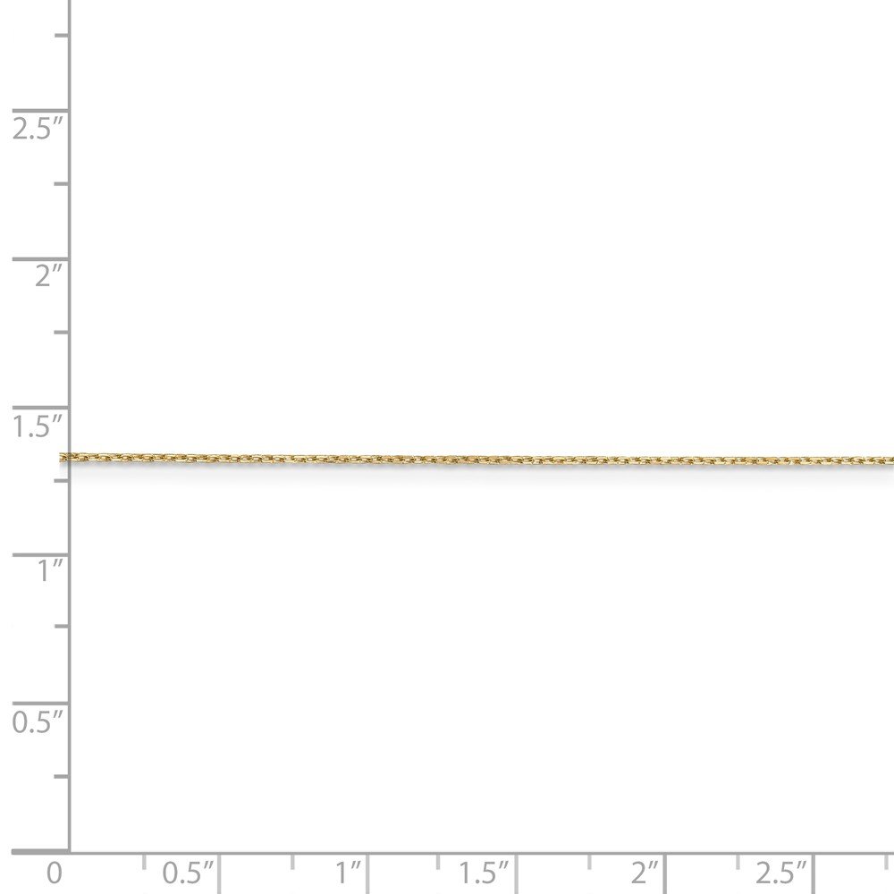 14K Yellow Gold Diamond-Cut Cable Chain Necklace - 0.8mm Thin Solid Gold Chain for Women, Dainty Layering Necklace, Perfect Gift for Birthday, Anniversary & Valentine's Day | Everyday Jewelry & Special Occasions