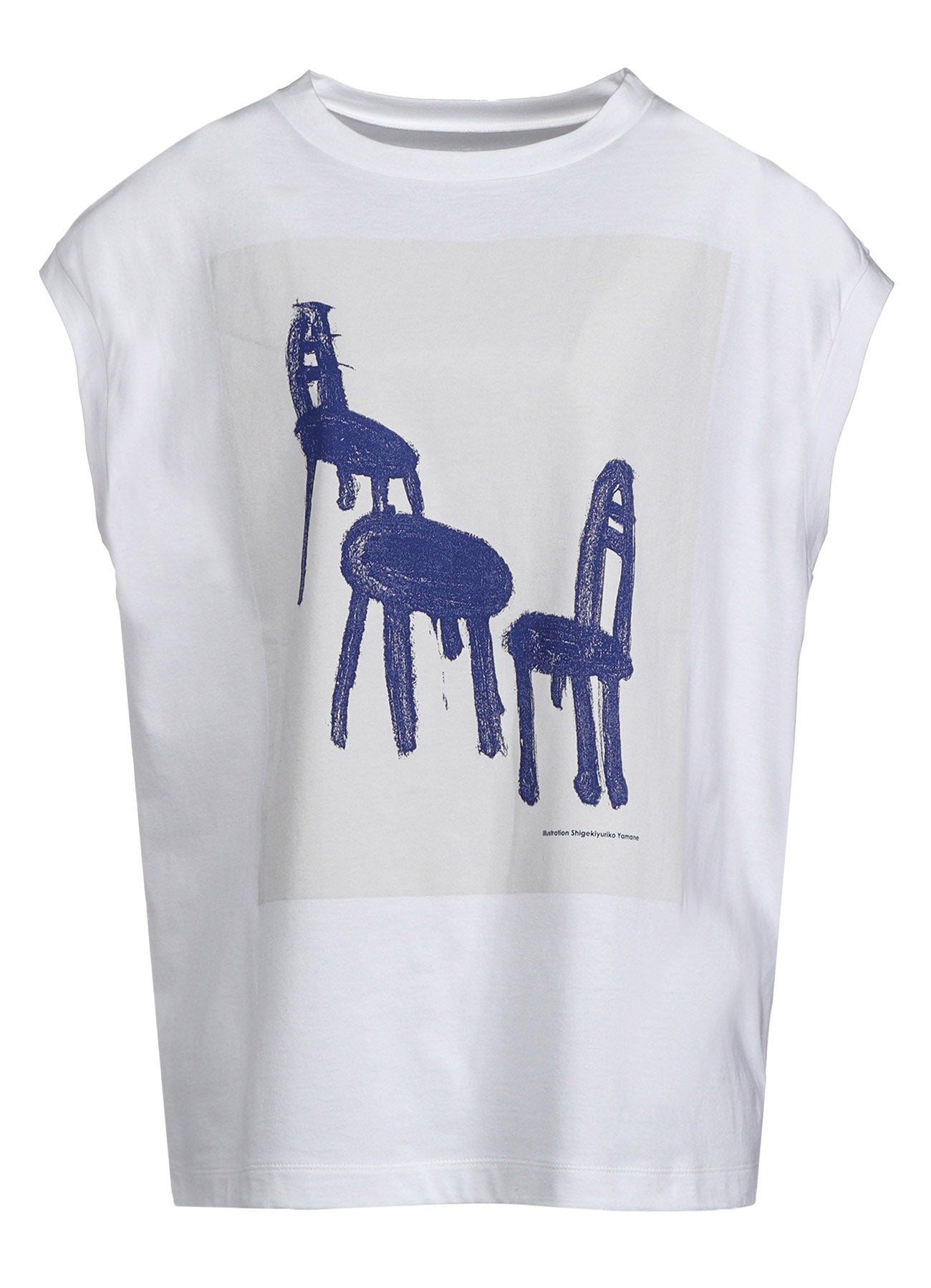 Stylish Cotton Jersey French Sleeve Shirt with Chair & Table Print - Perfect for Casual Wear, Office Outfits and Summer Fashion