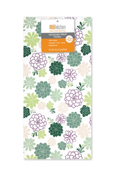 Mu Kitchen Oversized Kitchen Towels - Super Absorbent, Fun Patterns for Cooking, Cleaning & Decor - Perfect for Home, Restaurant & Gifts