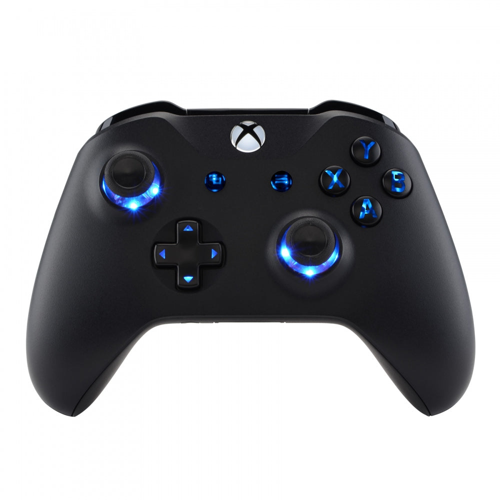 eXtremeRate Multi-Color LED Illuminated Buttons DTF LED Kit for Xbox One Standard & Xbox One X/S Controller - Black | Enhance Gaming Experience with Custom Lighting Effects