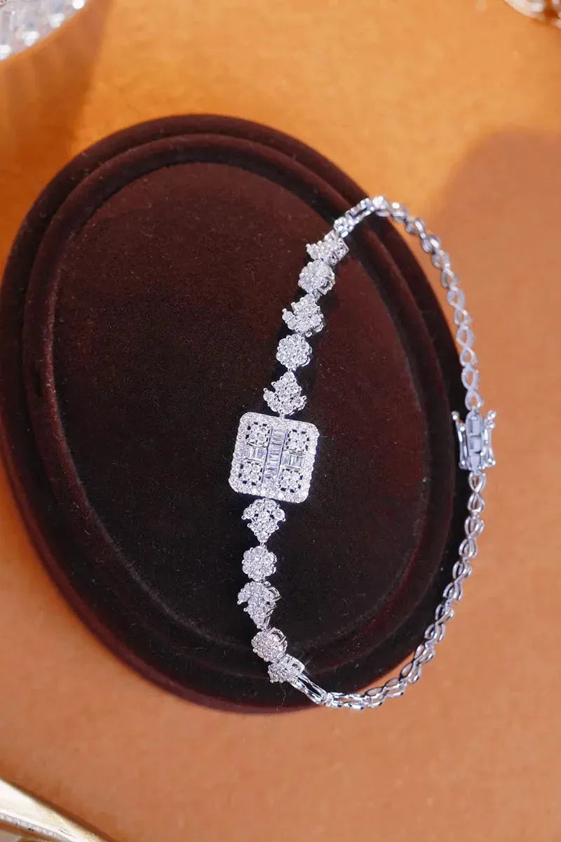 18K White Gold Diamond Bracelet for Women - 1.4 Carat Real Natural Diamond Elegant Ladies Jewelry - Perfect for Parties, Weddings & Special Occasions